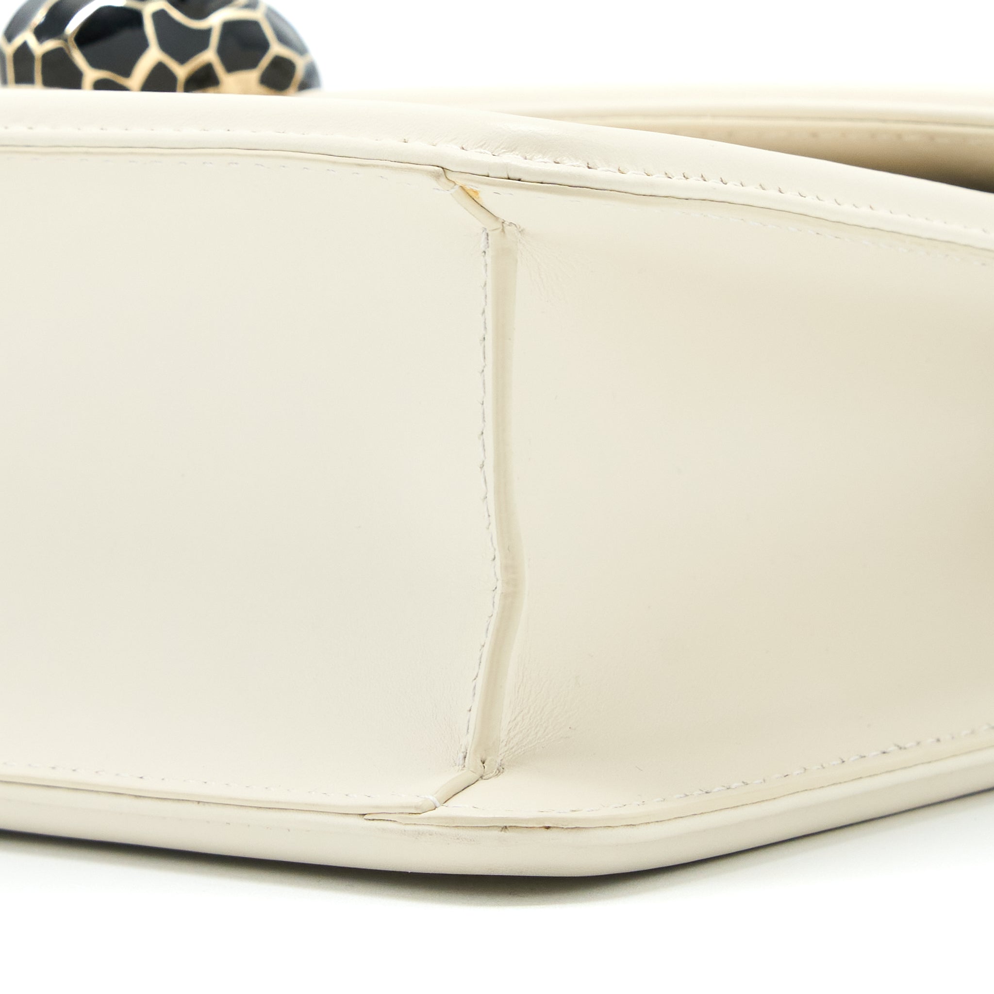 BVLGARI SERPENTI FOREVER FLAP BAG LIMITED EDITION CALFSKIN WHITE LGHW