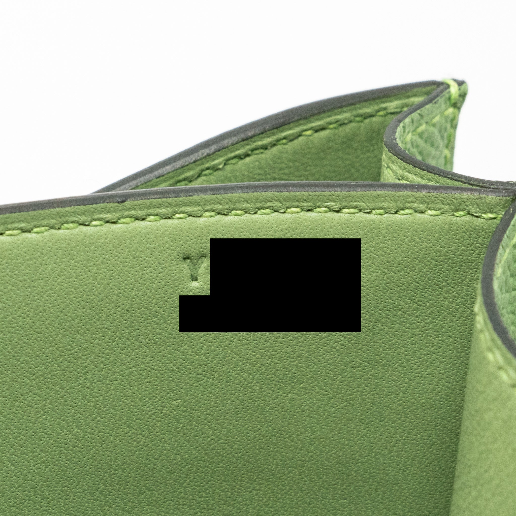 HERMES MINI CONSTANCE EPSOM VERT CRIQUET SHW