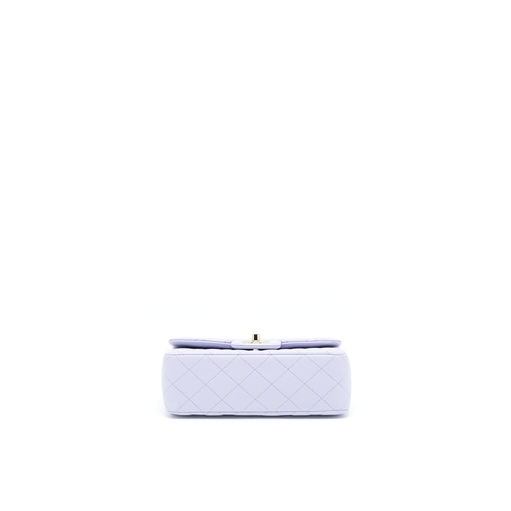 CHANEL 21K LILAC /LIGHT PURPLE MINI RECTANGULAR TOP HANDLE