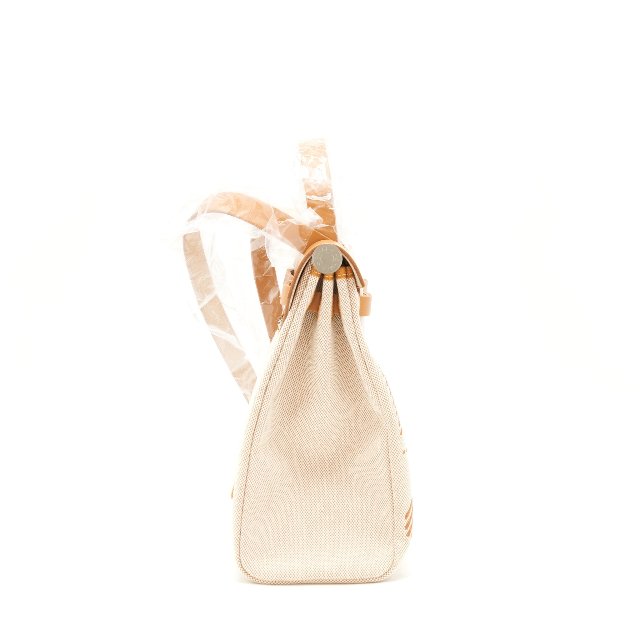 HERMES HERBAG ZIP 31 TOILE H EN RELIEF BRIDES SABLE/ECRU-BEIGE/NAT SABLE
