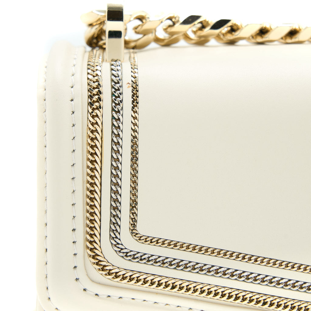 BVLGARI SERPENTI FOREVER FLAP BAG LIMITED EDITION CALFSKIN WHITE LGHW