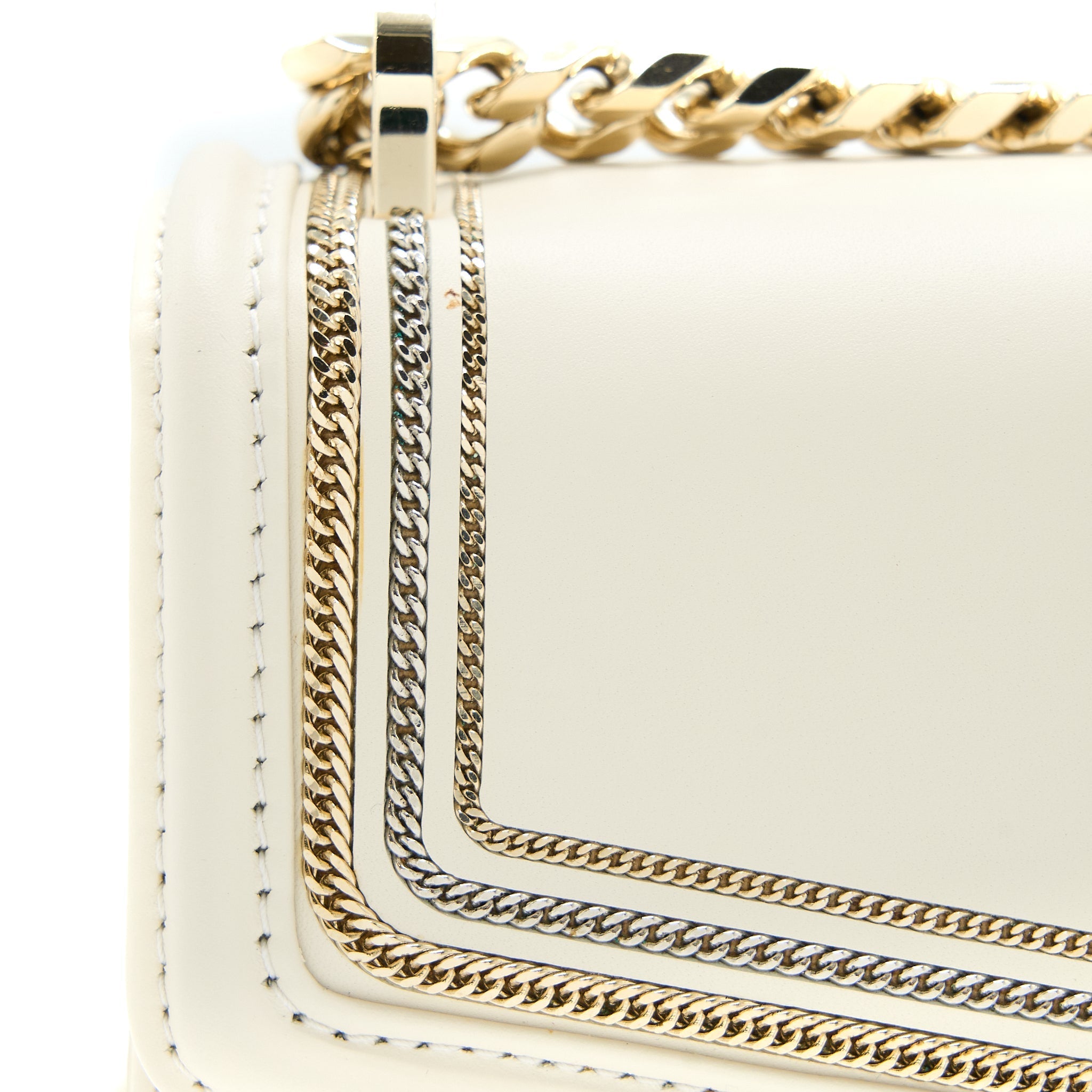 BVLGARI SERPENTI FOREVER FLAP BAG LIMITED EDITION CALFSKIN WHITE LGHW