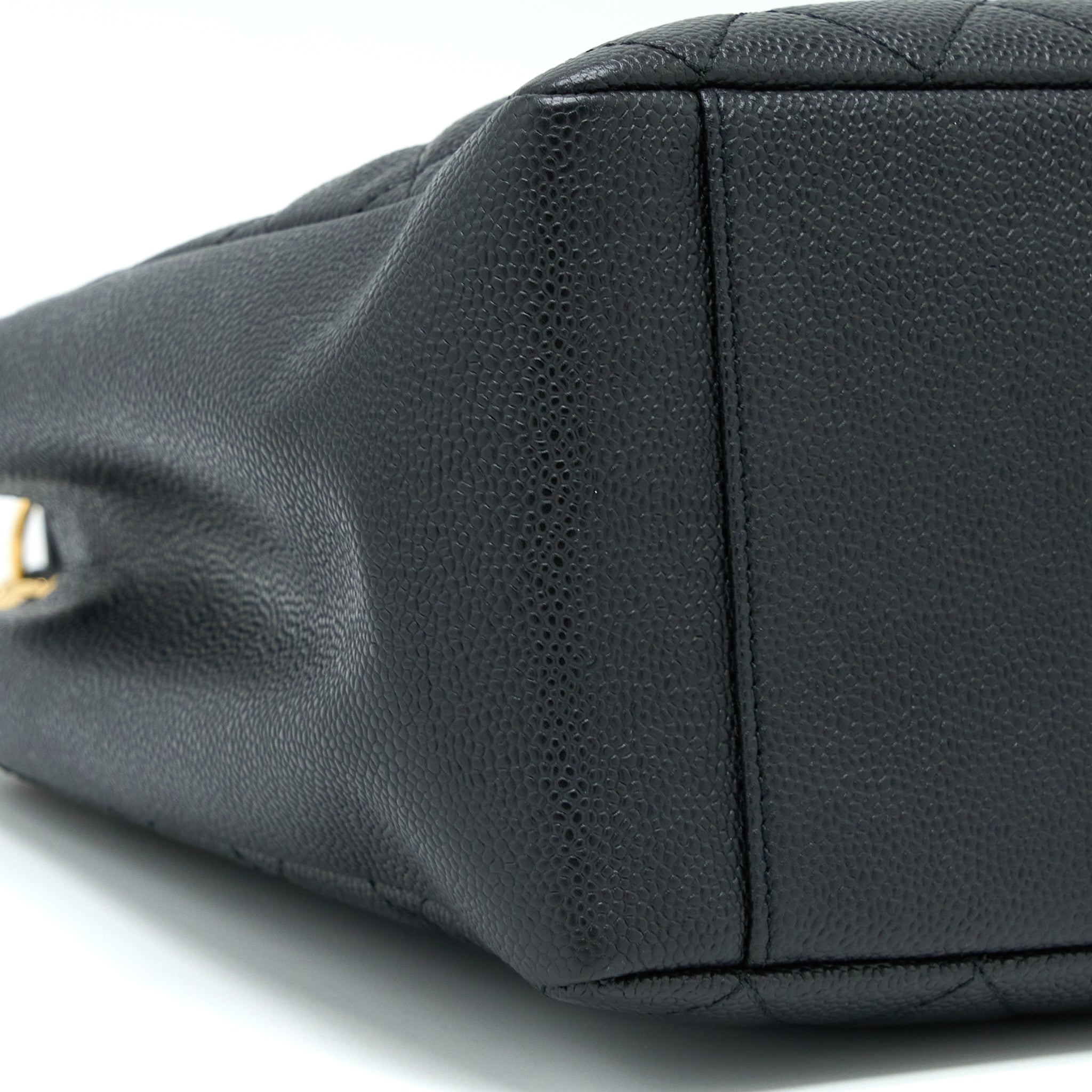 CHANEL GRAND SHOPPING TOTE BAG CAVIAR BLACK GHW
