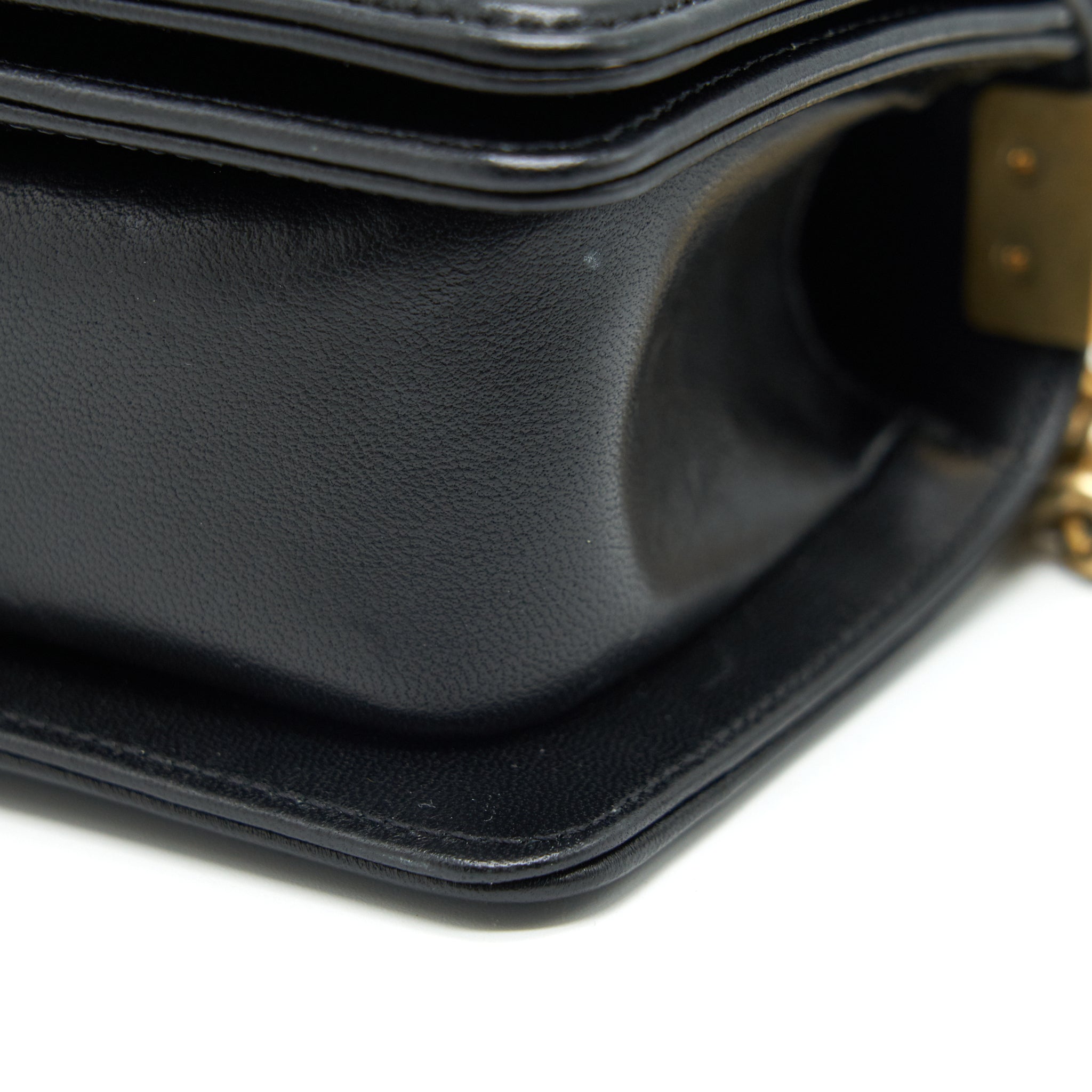 CHANEL BOY EXTRA MINI LAMBSKIN IN BLACK GHW