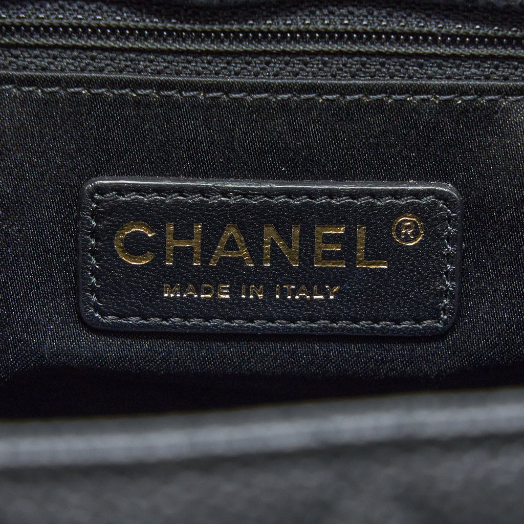 CHANEL GRAND SHOPPING TOTE BAG CAVIAR BLACK GHW