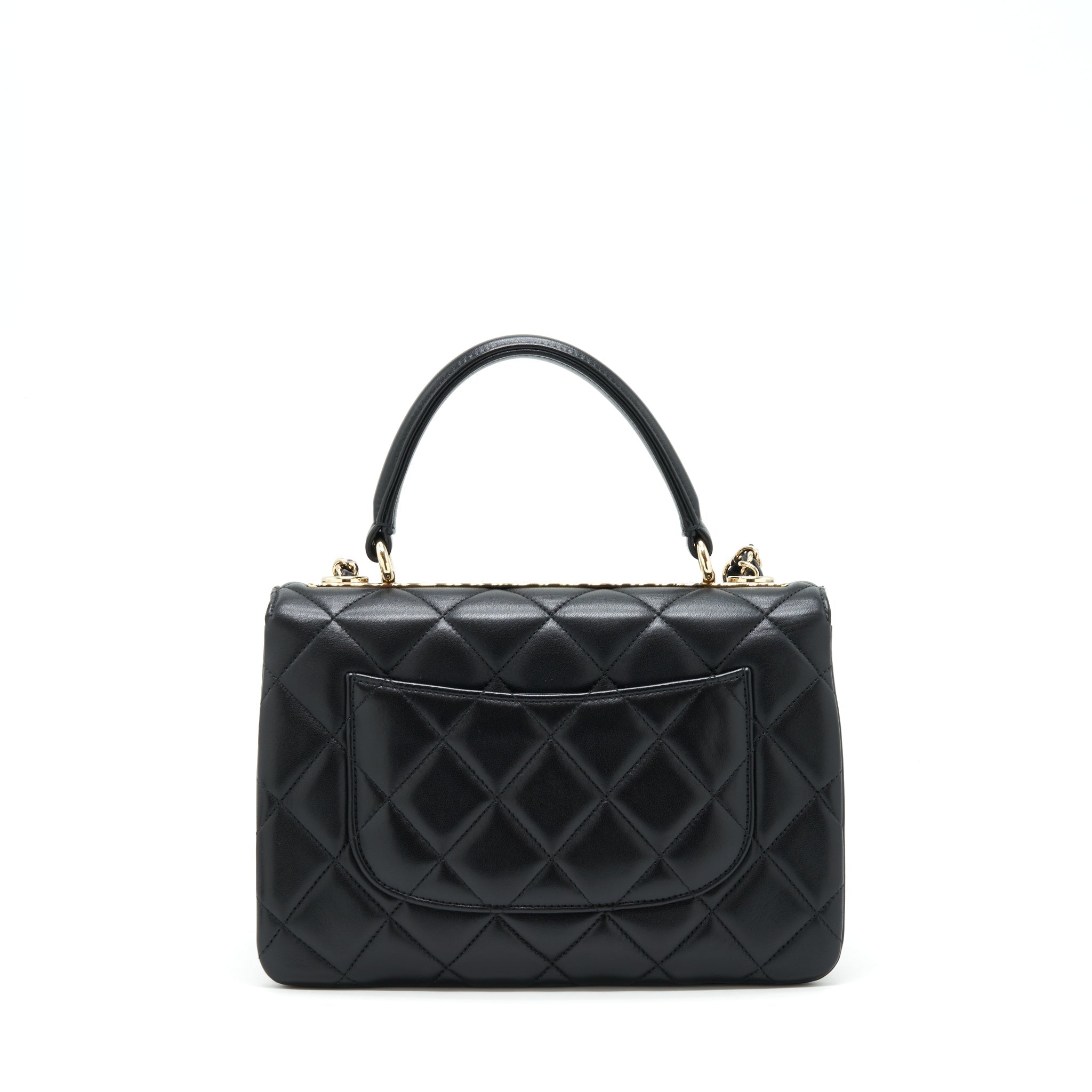 CHANEL TRENDY CC FLAP BAG LAMBSKIN BLACK LGHW