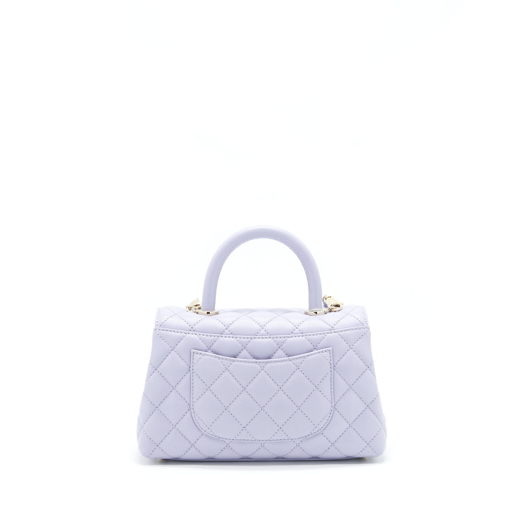 CHANEL 21K LILAC / LIGHT PURPLE COCO HANDLE SMALL (OLD MINI 24MM) LGHW