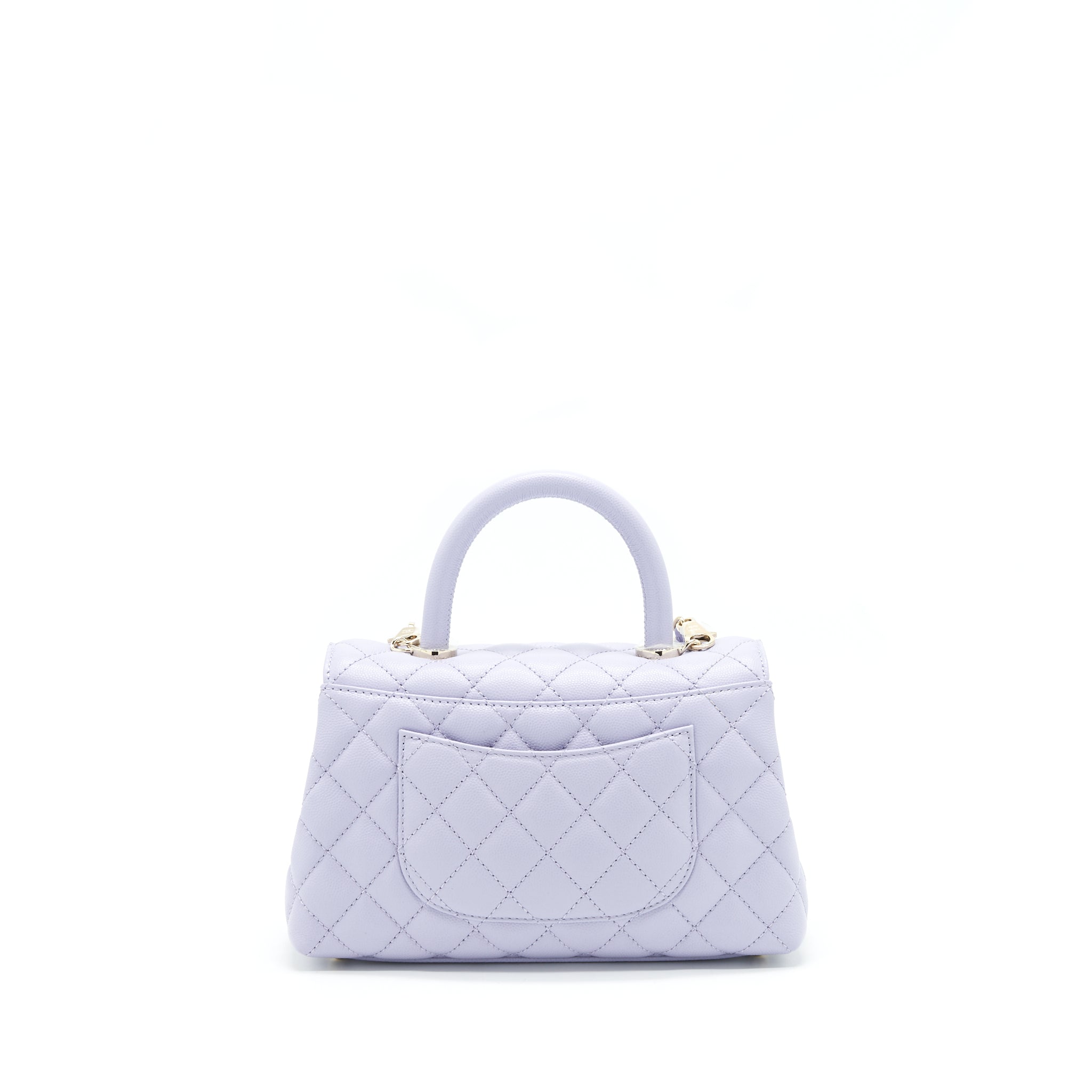 CHANEL 21K LILAC / LIGHT PURPLE COCO HANDLE SMALL (OLD MINI 24MM) LGHW