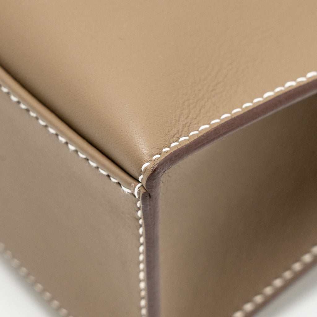 HERMES KELLY POCHETTE SWIFT ETOUPE GHW