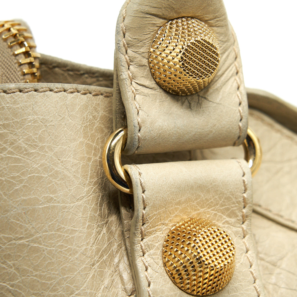 BALENCIAGA GIANT CITY BAG BEIGE GHW