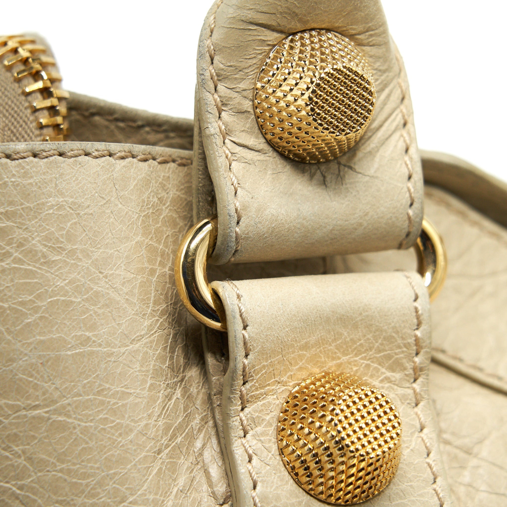 BALENCIAGA GIANT CITY BAG BEIGE GHW