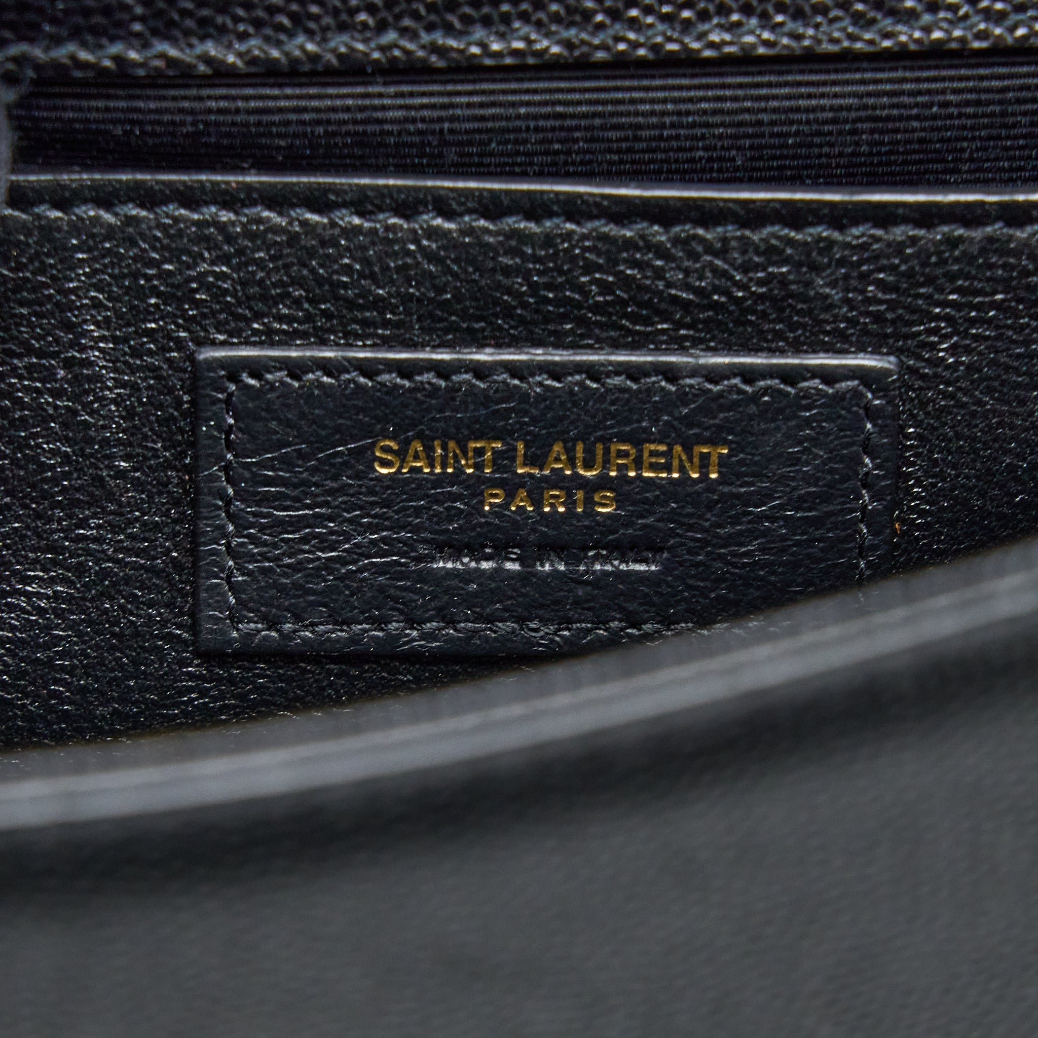 SAINT LAURENT SMALL KATE BAG GRAINED CALFSKIN BLACK GHW