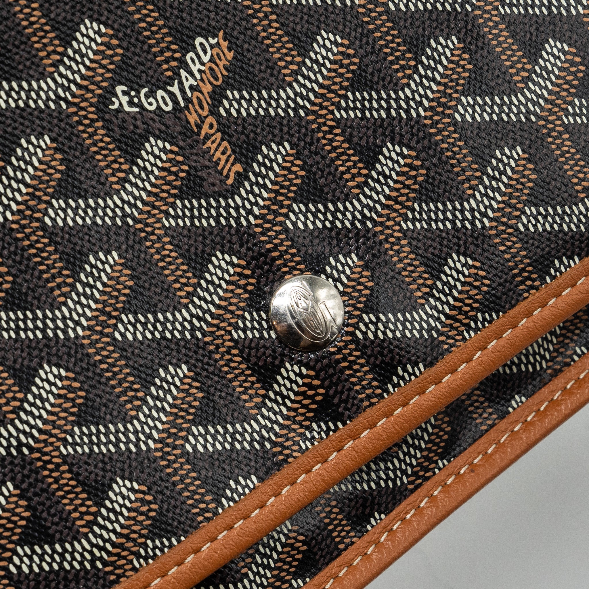 GOYARD PLUMET POCKET WALLET GOYARDLINE CANVAS / CALFSKIN TAN SHW