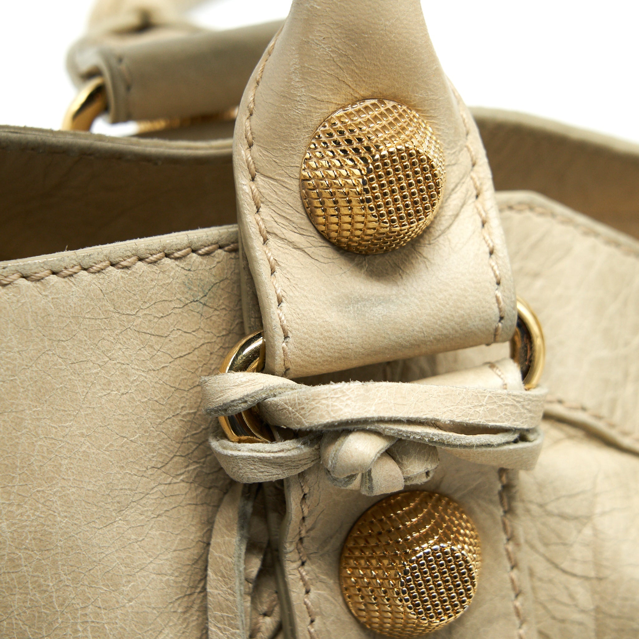 BALENCIAGA GIANT CITY BAG BEIGE GHW