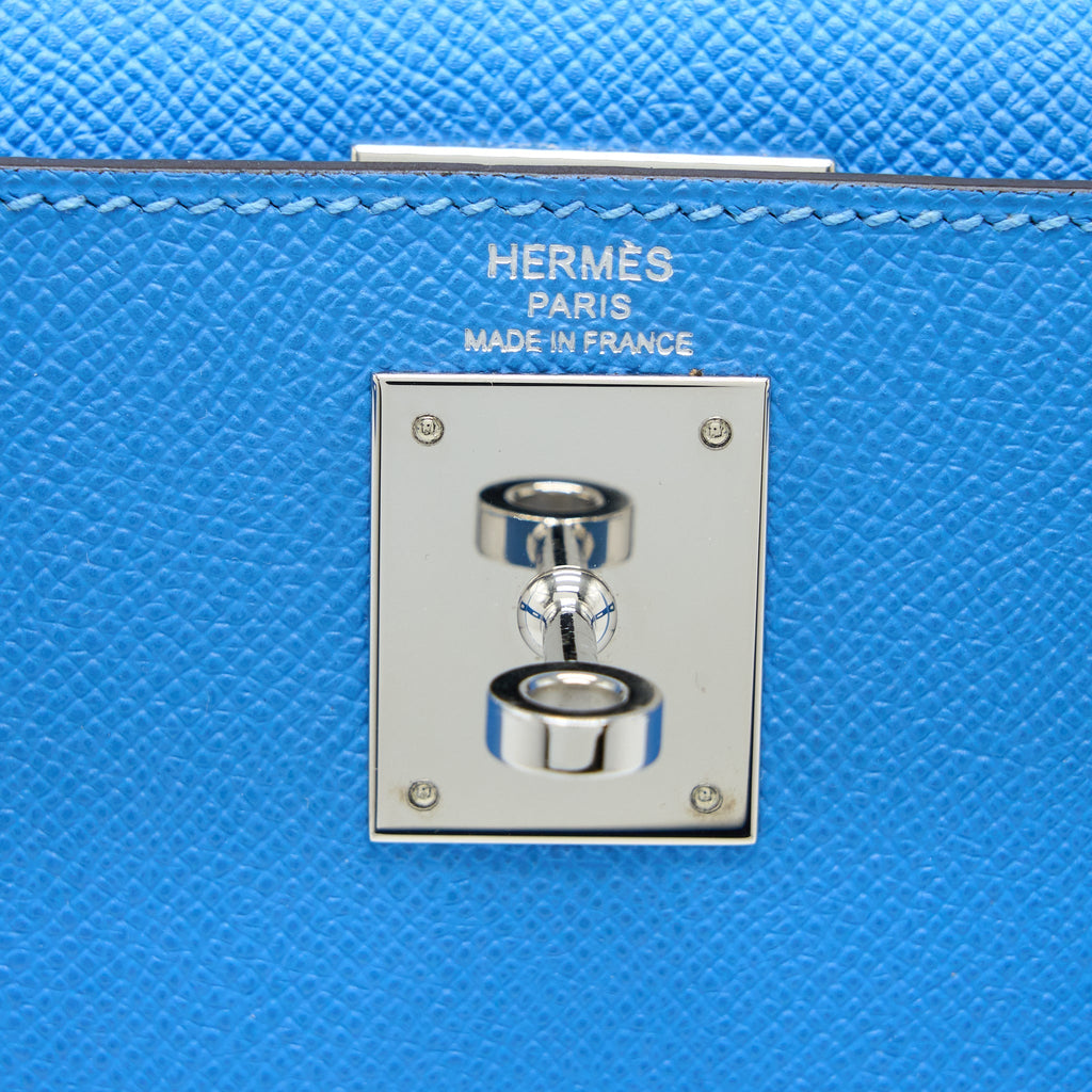 HERMES KELLY 28 EPSOM 2T BLUE PARADISE SHW