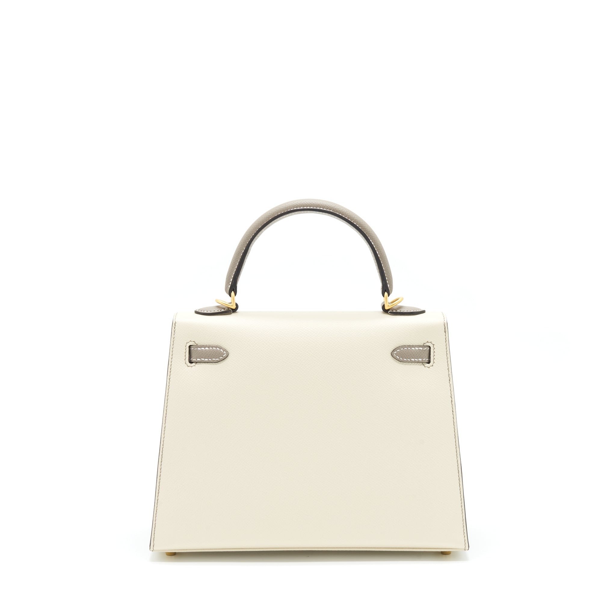 HERMES KELLY 25 SPECIAL ORDER EPSOM CRAIE / GRIS ASPHALT BRUSHED GHW