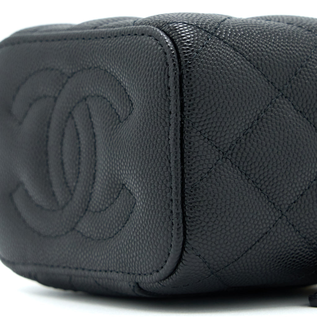 CHANEL MINI VANITY WITH CHAIN CAVIAR BLACK LGHW