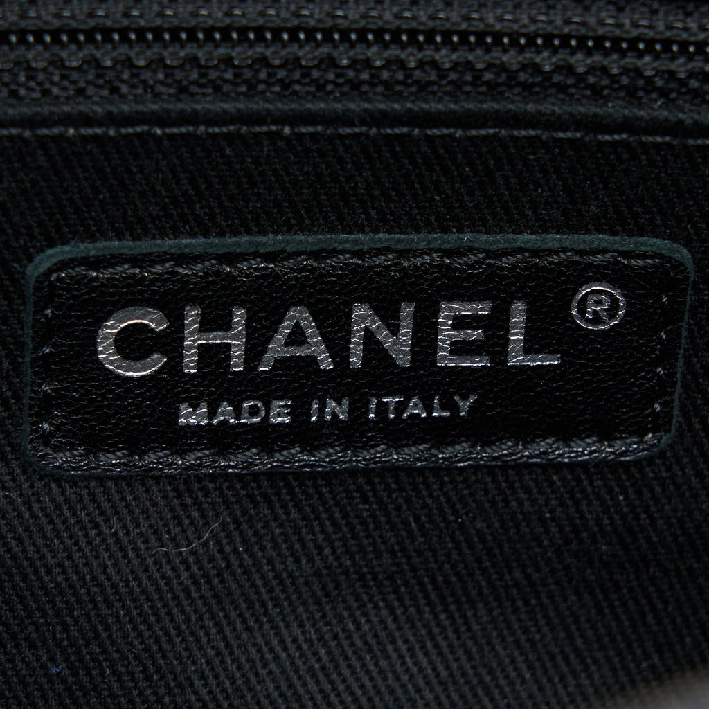 CHANEL SEASONAL SIGNAL FLAP BAG CAVIAR BLUE RUTHENIUM HARDWARE