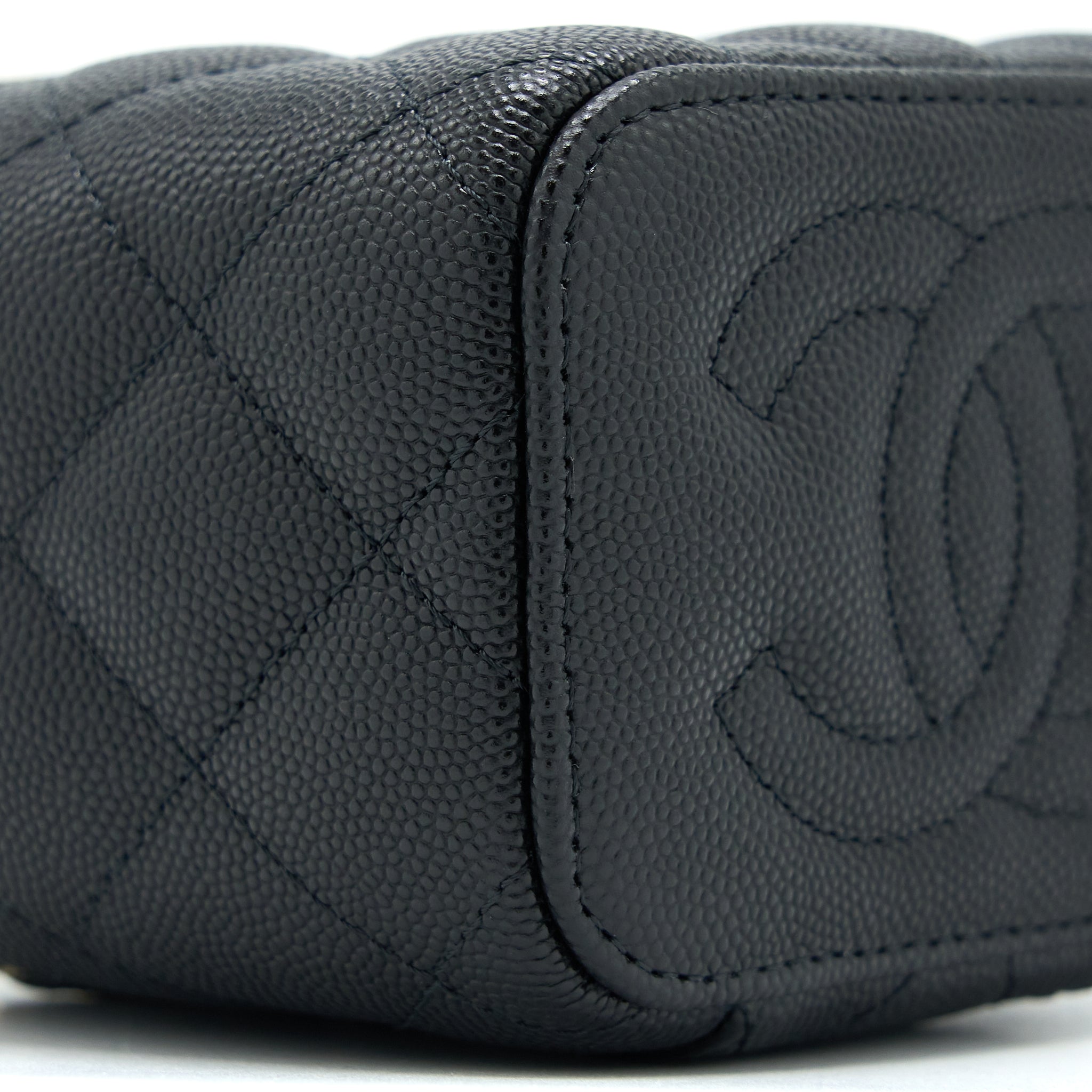 CHANEL MINI VANITY WITH CHAIN CAVIAR BLACK LGHW