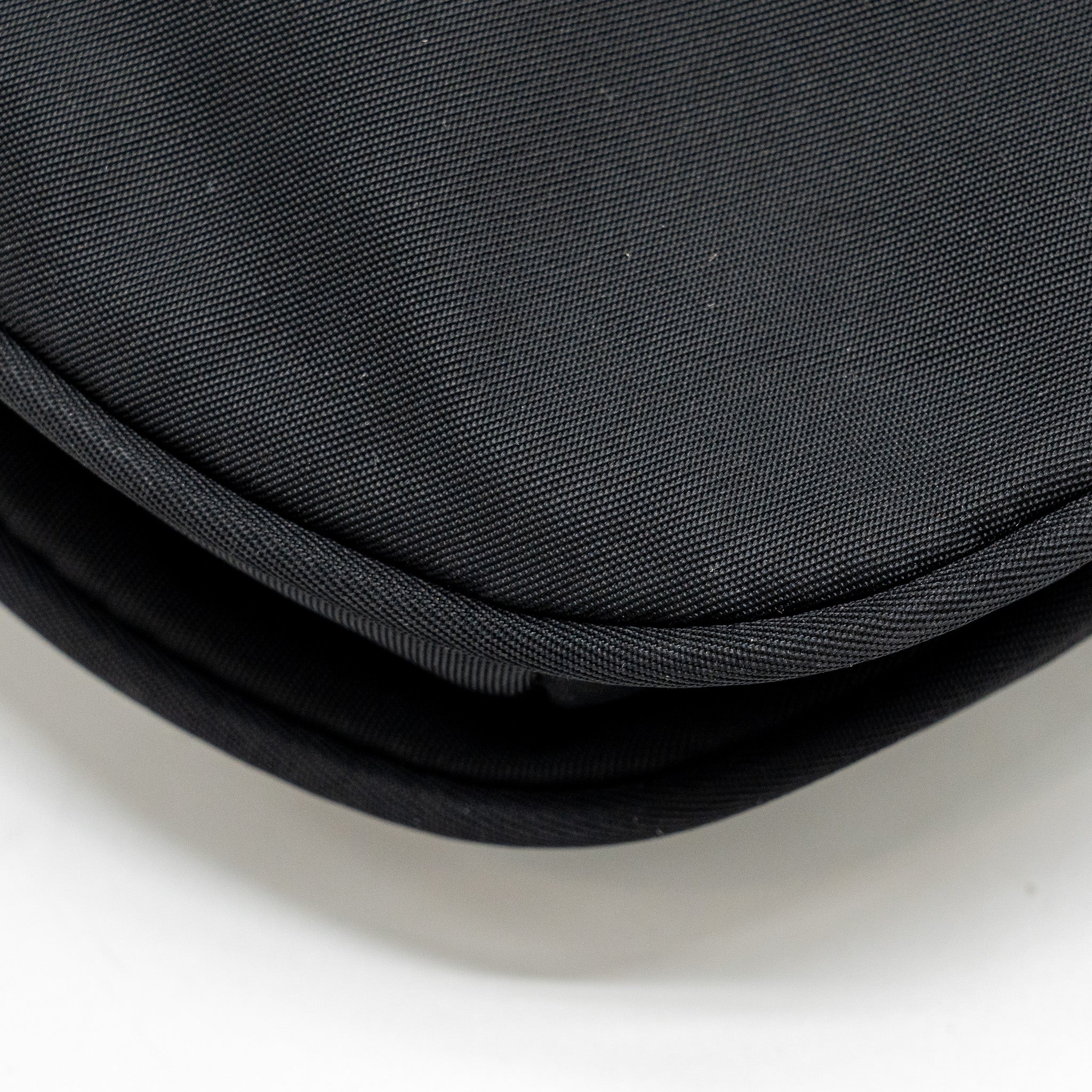 FENDI VINTAGE FF FLAP SHOULDER BAG NYLON BLACK GHW