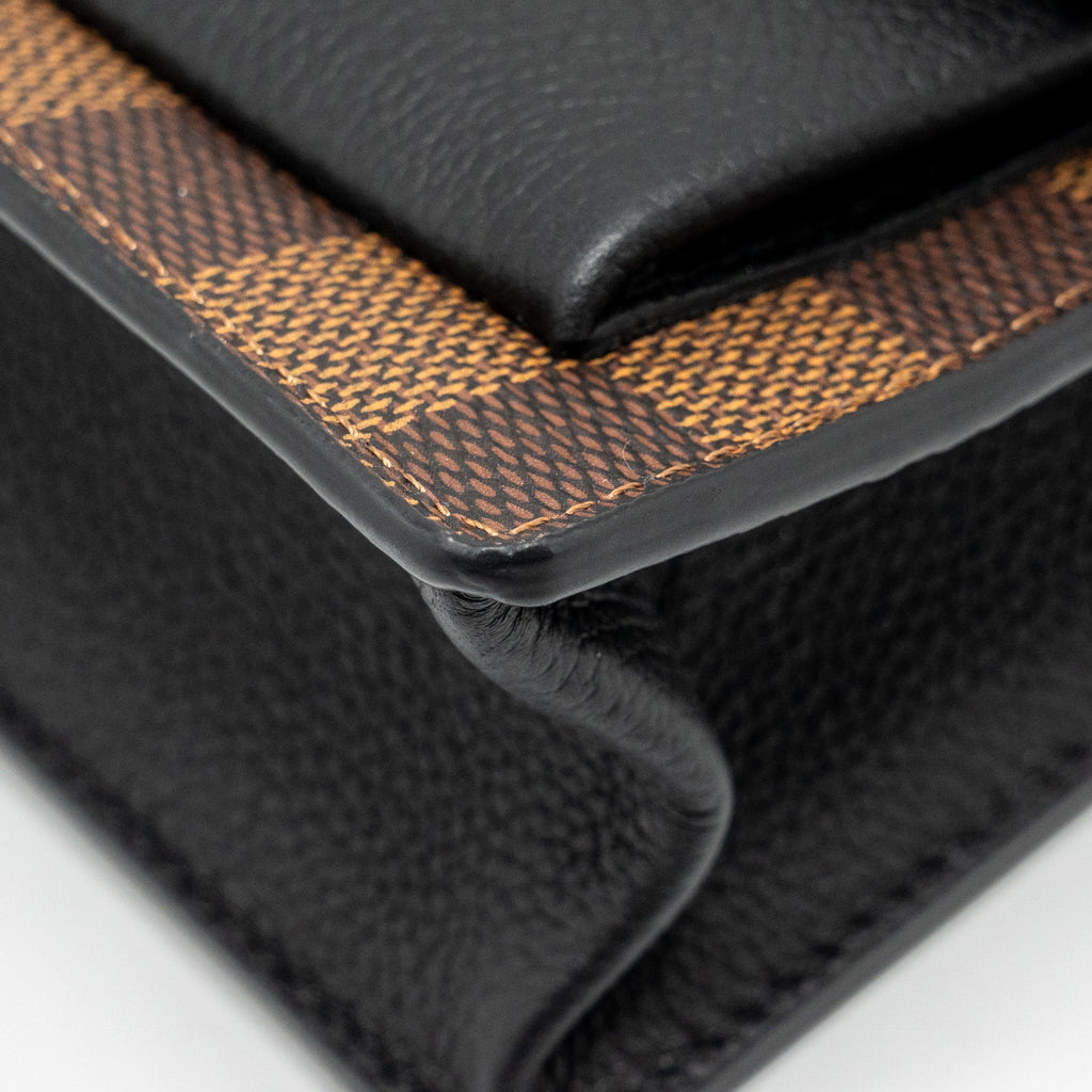 LOUIS VUITTON VAVIN CHAIN WALLET DAMIER EBENE CANVAS GHW