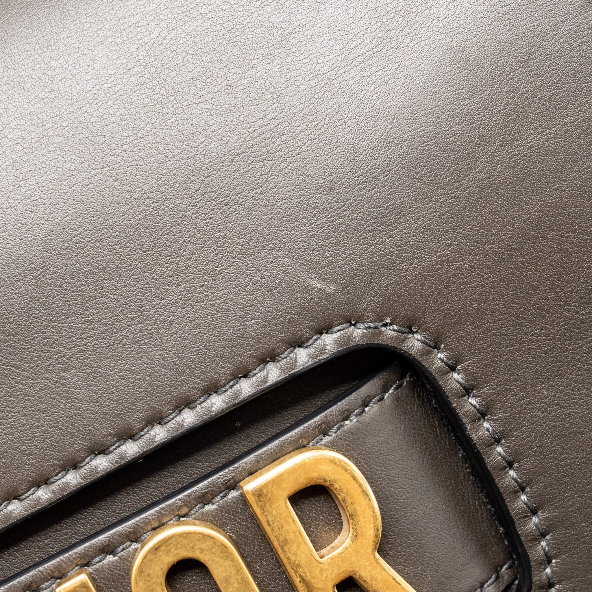 DIOR J’ADIOR FLAP BAG WITH CHAIN CALFSKIN DARK BROWN GHW