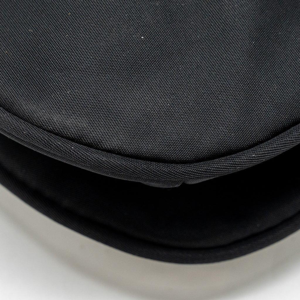 FENDI VINTAGE FF FLAP SHOULDER BAG NYLON BLACK GHW