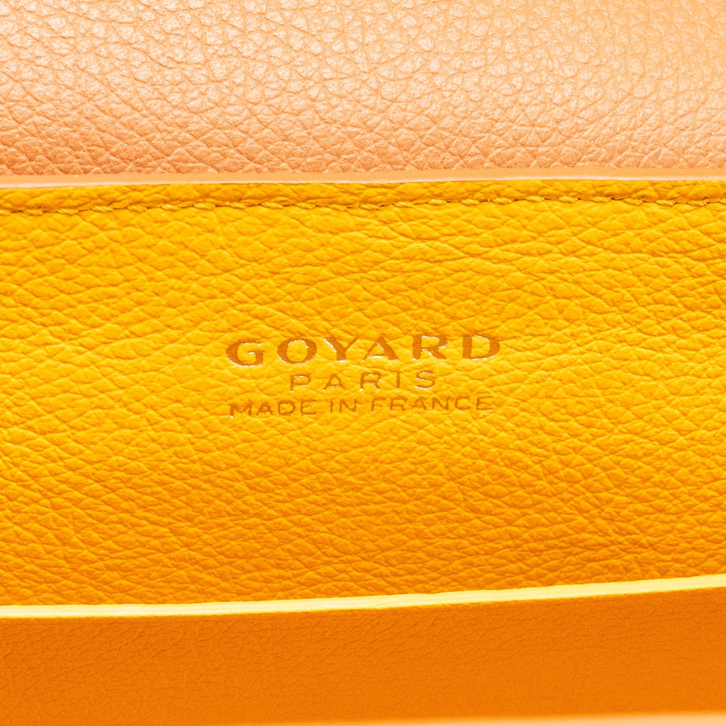 GOYARD MINI SAIGON GOYARDINE CANVAS/CALFSKIN BLACK/TAN SHW