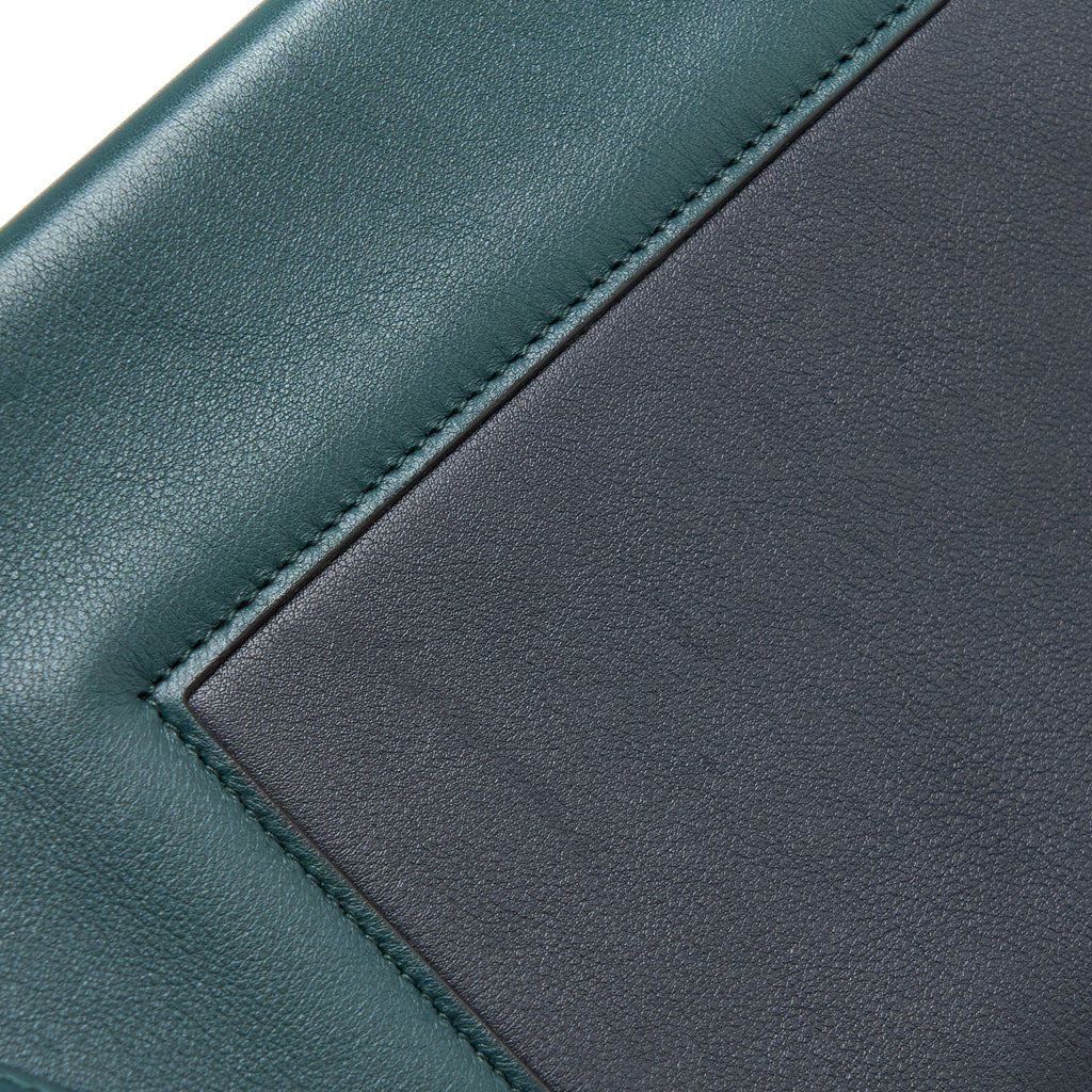 CELINE FRAME BAG CALFSKIN NAVY/DARK GREEN GHW