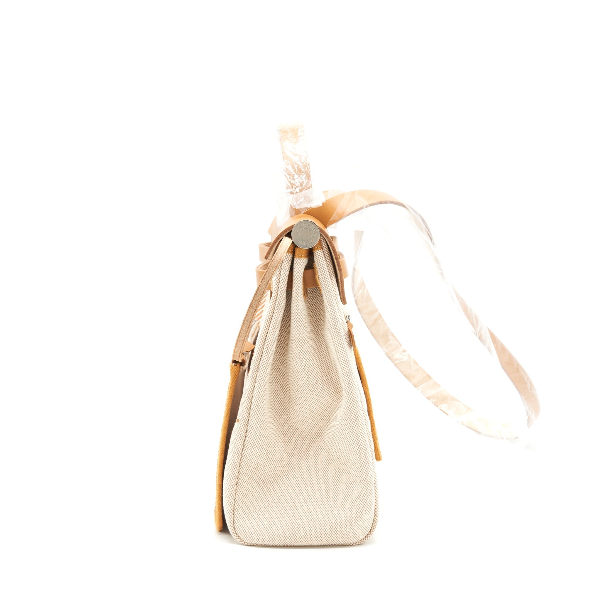HERMES HERBAG ZIP 31 TOILE H EN RELIEF BRIDES SABLE/ ECRU BEIGE/ NAT SABLE