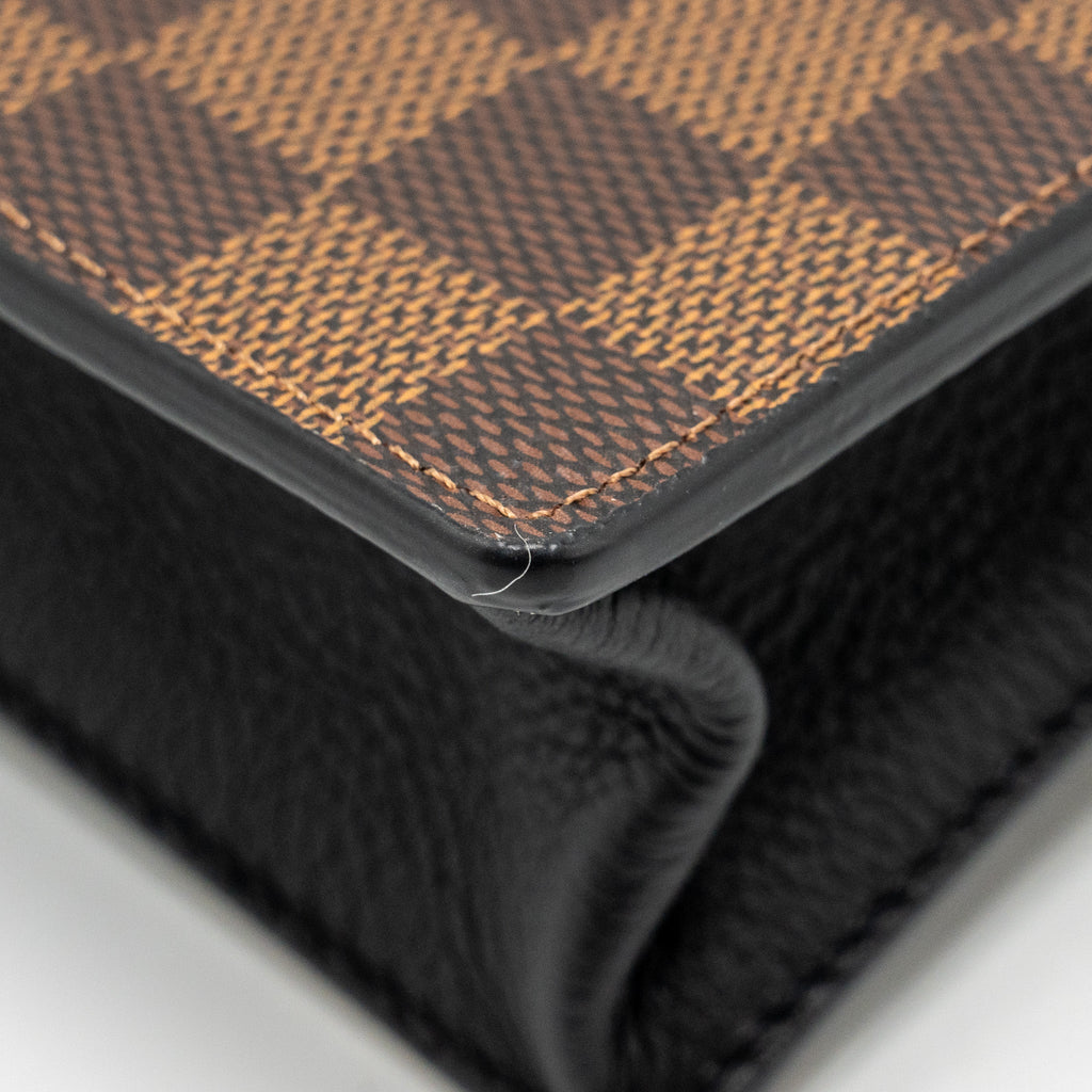 LOUIS VUITTON VAVIN CHAIN WALLET DAMIER EBENE CANVAS GHW