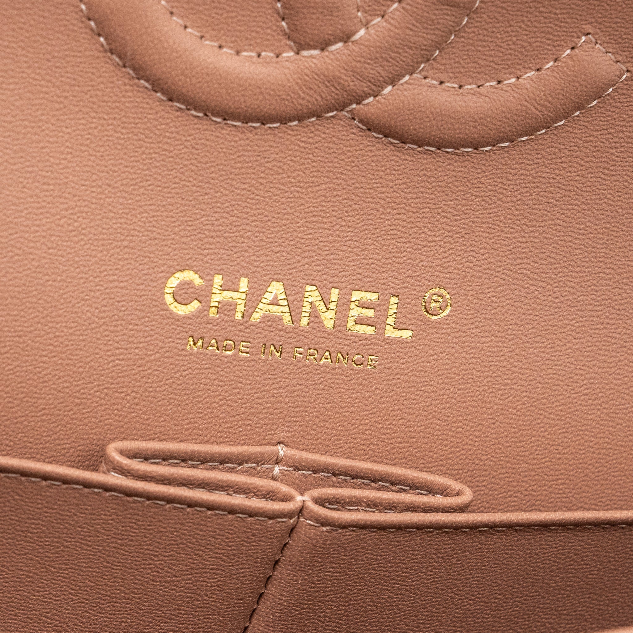 CHANEL MEDIUM CLASSIC DOUBLE FLAP BAG SUEDE LEATHER LIGHT BROWN LGHW (MICROCHIP )