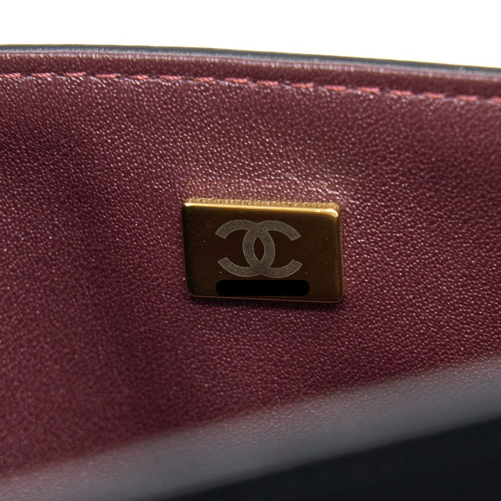 CHANEL SMALL 2.55 REISSUE FLAP BAG AGED CALFSKIN BLACK BRUSHED GHW (MICROCHIP)