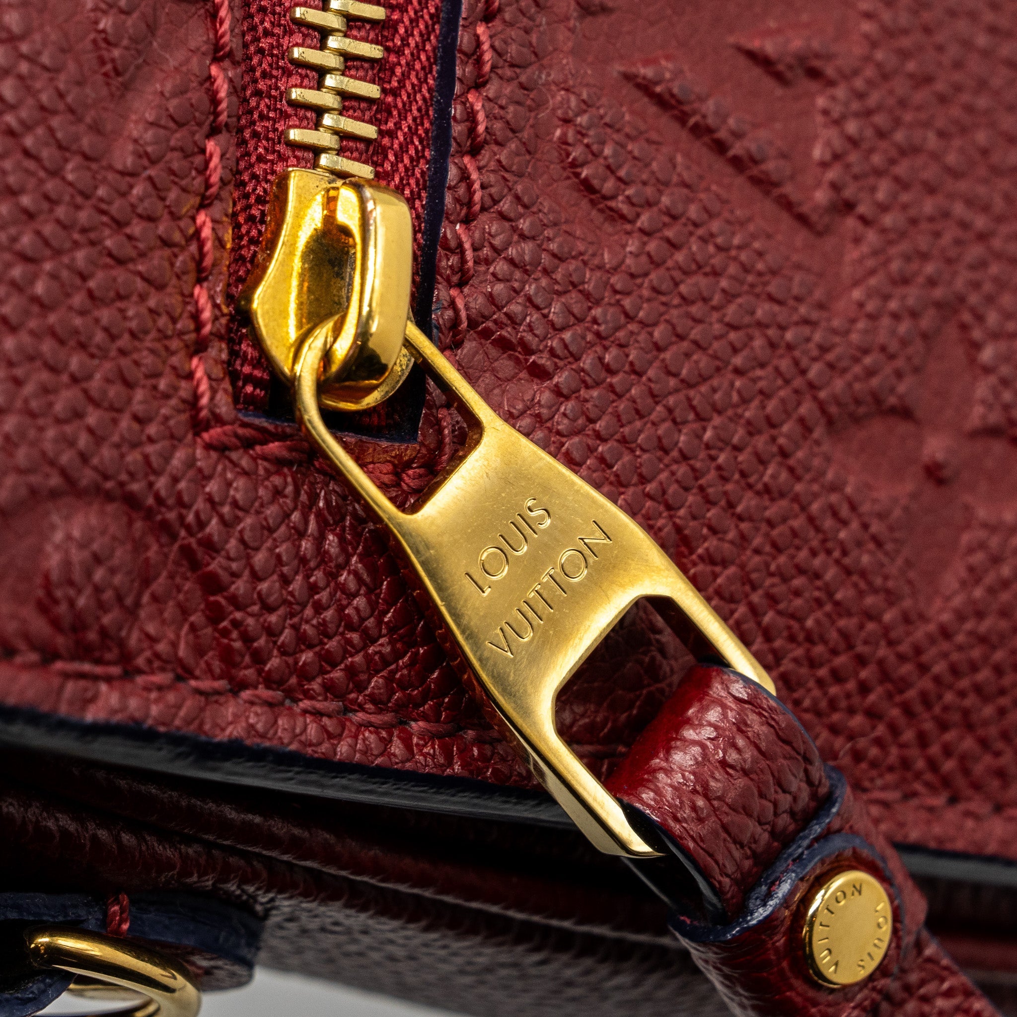 LOUIS VUITTON POCHETTE MÉTIS MONOGRAM EMPREINTE RED GHW