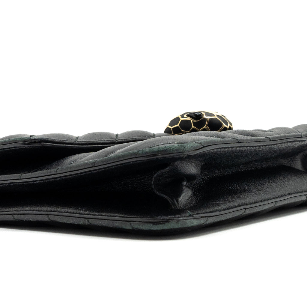 BVLGARI SERPENTI FOREVER SHOULDER BAG LEATHER BLACK LGHW