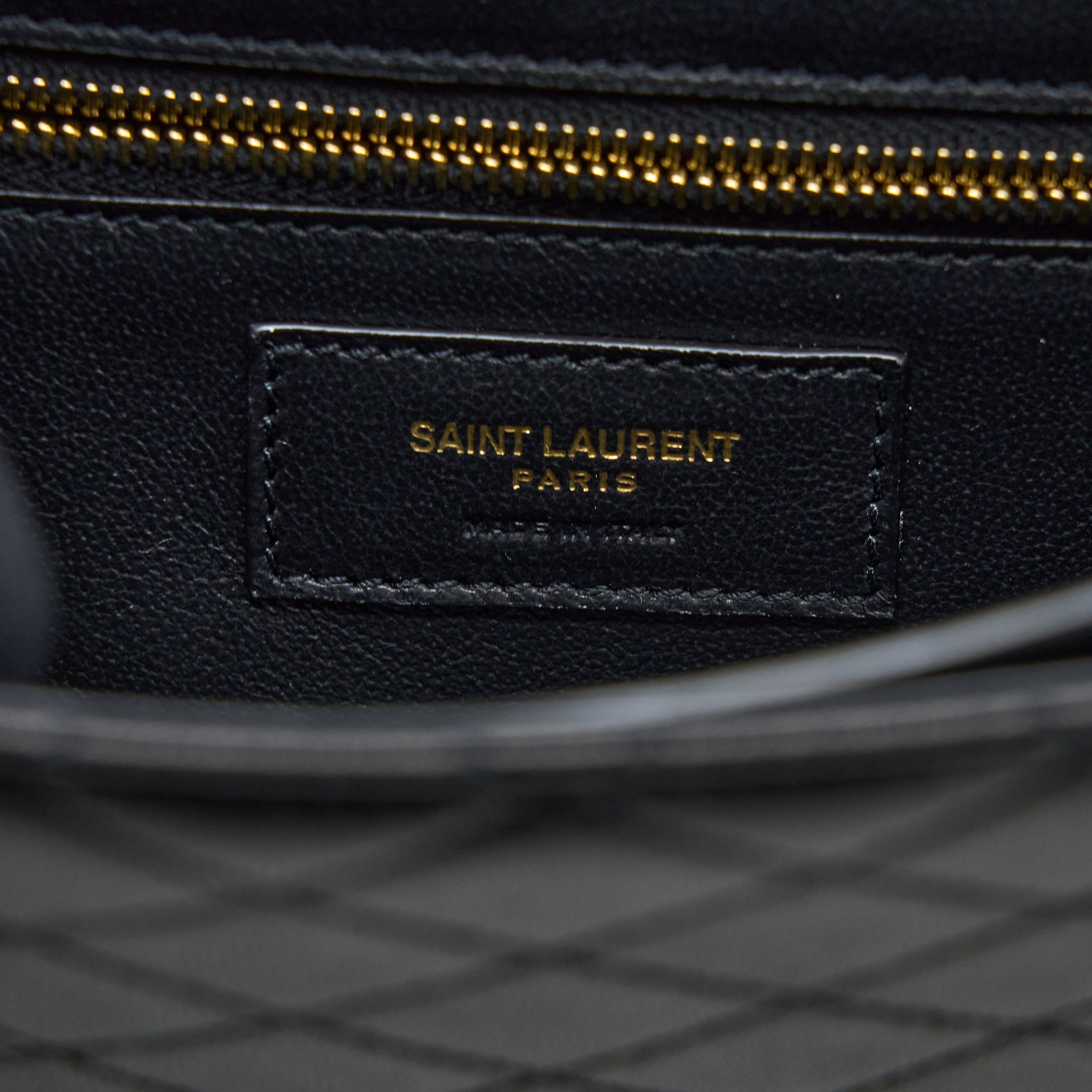SAINT LAURENT/YSL ENVELOP SHOULDER BAG LAMBSKIN BLACK GHW