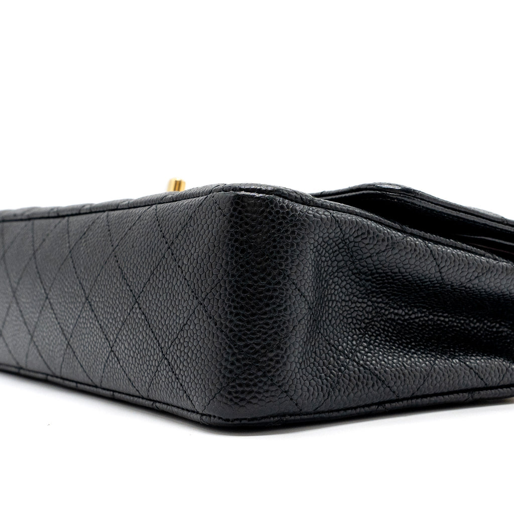 CHANEL MEDIUM CLASSIC DOUBLE FLAP BAG CAVIAR GHW