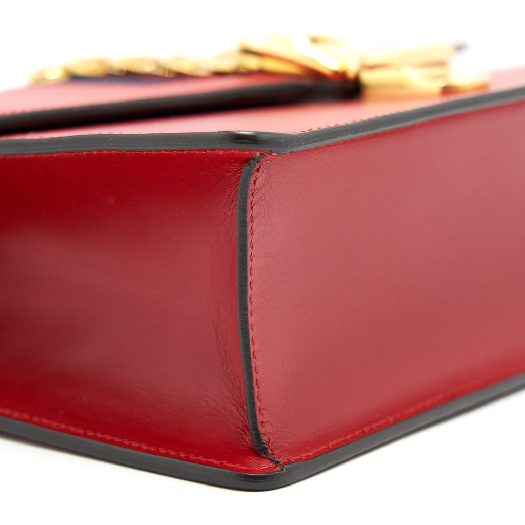 GUCCI SMALL SYLVIE BAG RED WITH GHW