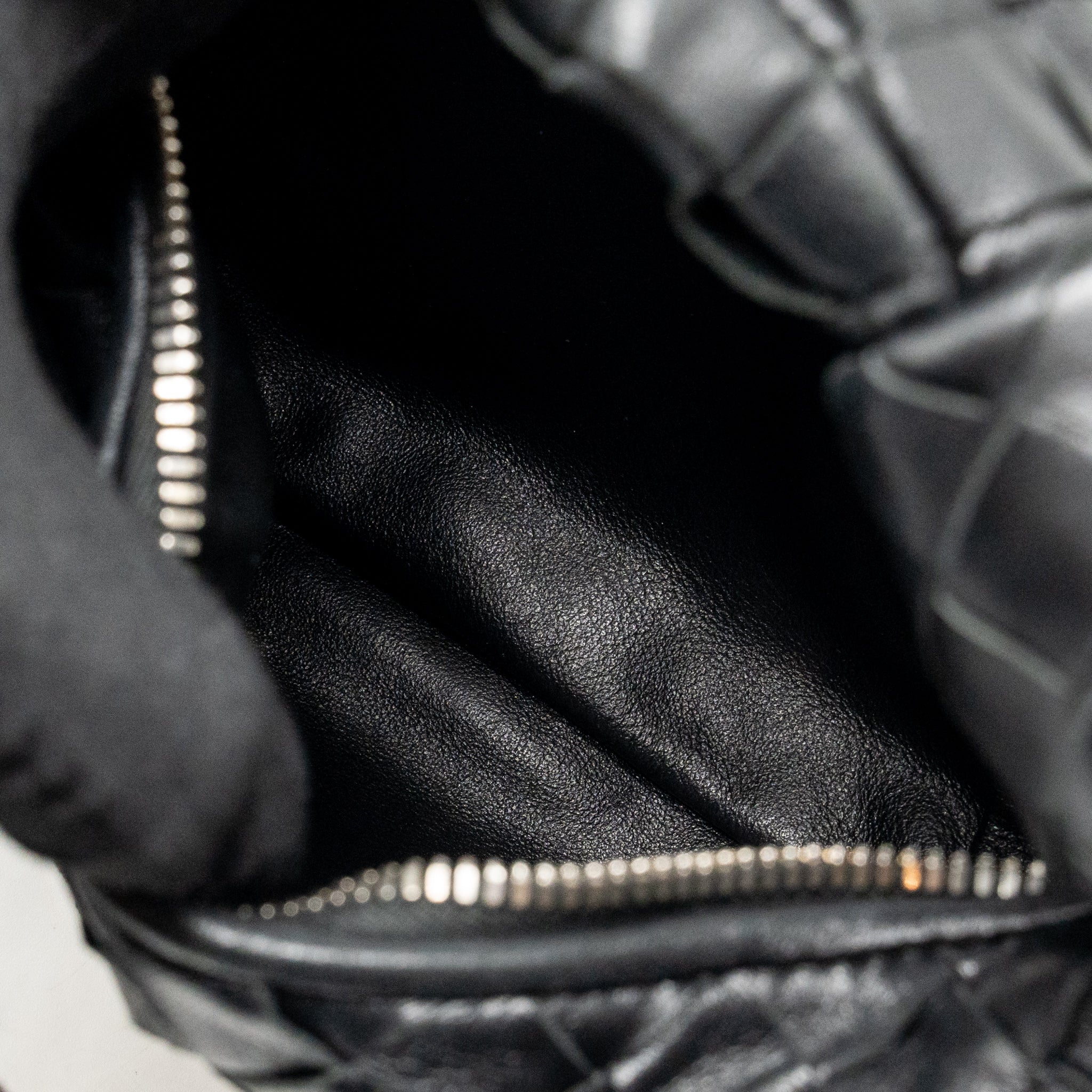 BOTTEGA VENETA MINI JODIE LAMBSKIN BLACK SHW