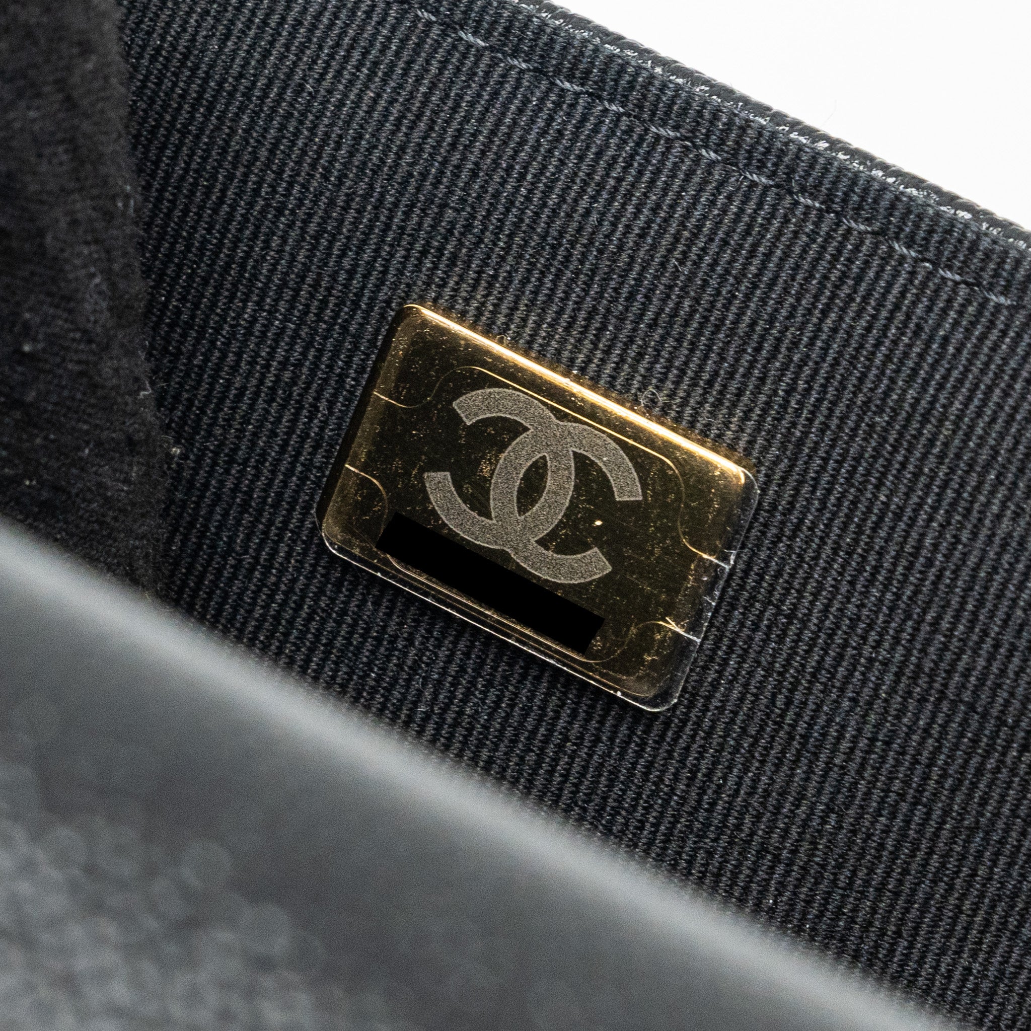 CHANEL 23P QUILTED FLAP BAG WITH GIANT CHAIN CAVIAR BLACK BRUSHED GHW (MICROCHIP)