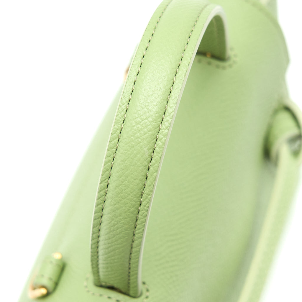 CELINE PICO BELT BAG GRAINED CALFSKIN LIGHT GREEN GHW