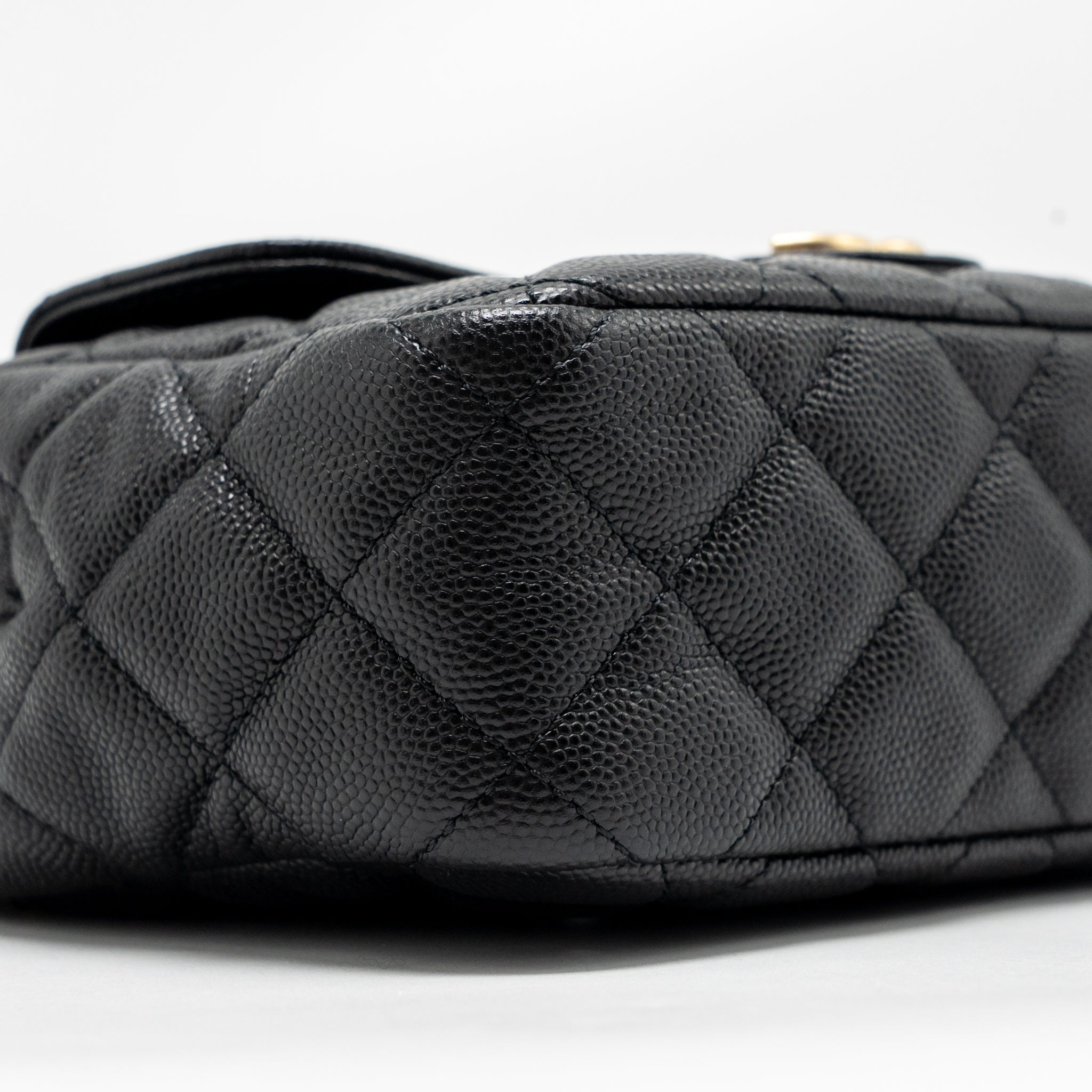 CHANEL SMALL HOBO CROSSBODY BAG CAVIAR BLACK GHW (MICROCHIP)