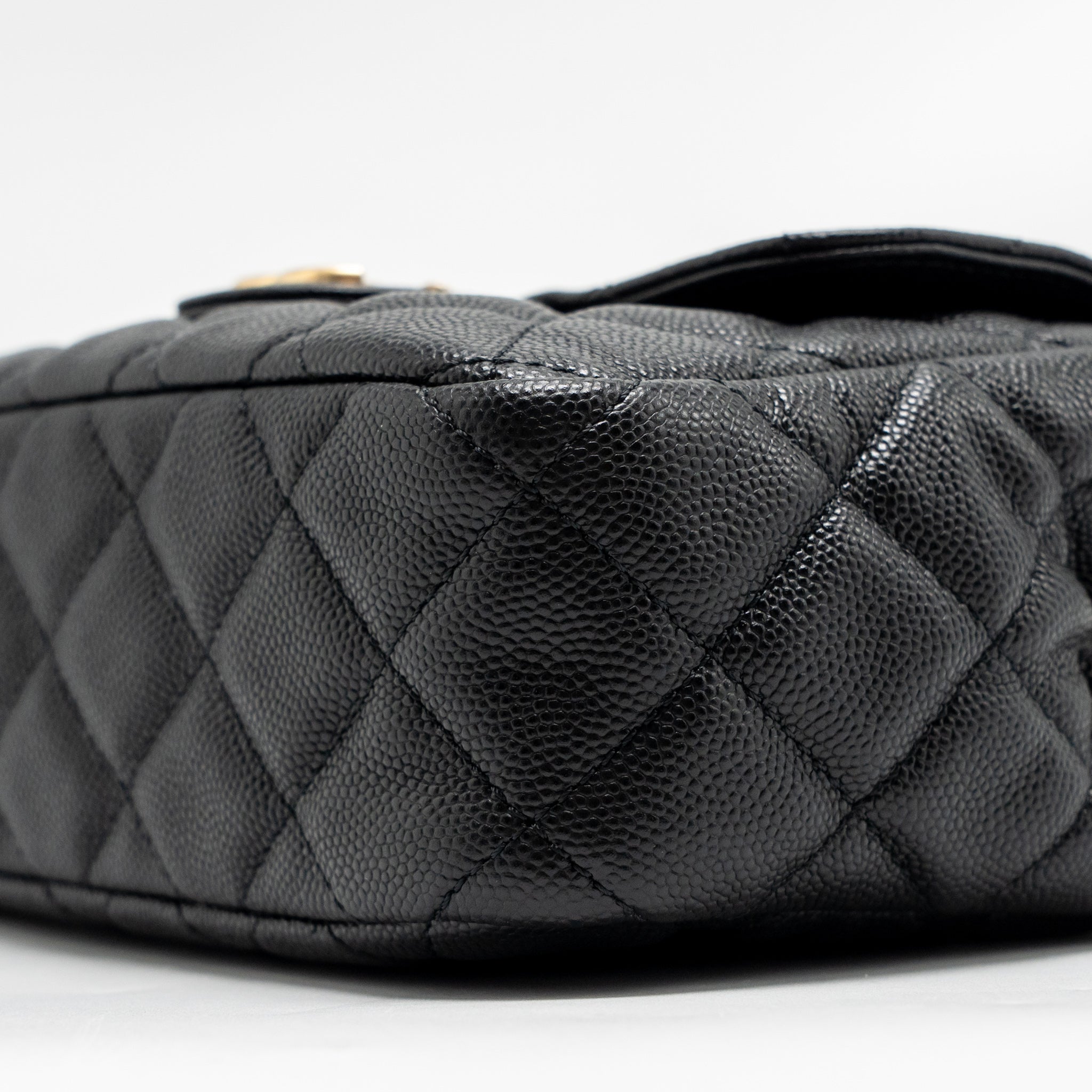 CHANEL SMALL HOBO CROSSBODY BAG CAVIAR BLACK GHW (MICROCHIP)