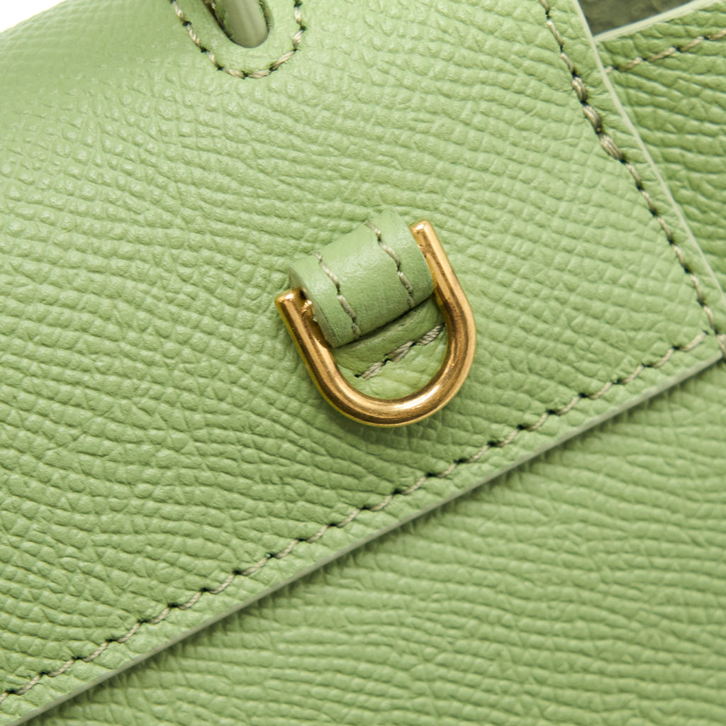 CELINE PICO BELT BAG GRAINED CALFSKIN LIGHT GREEN GHW