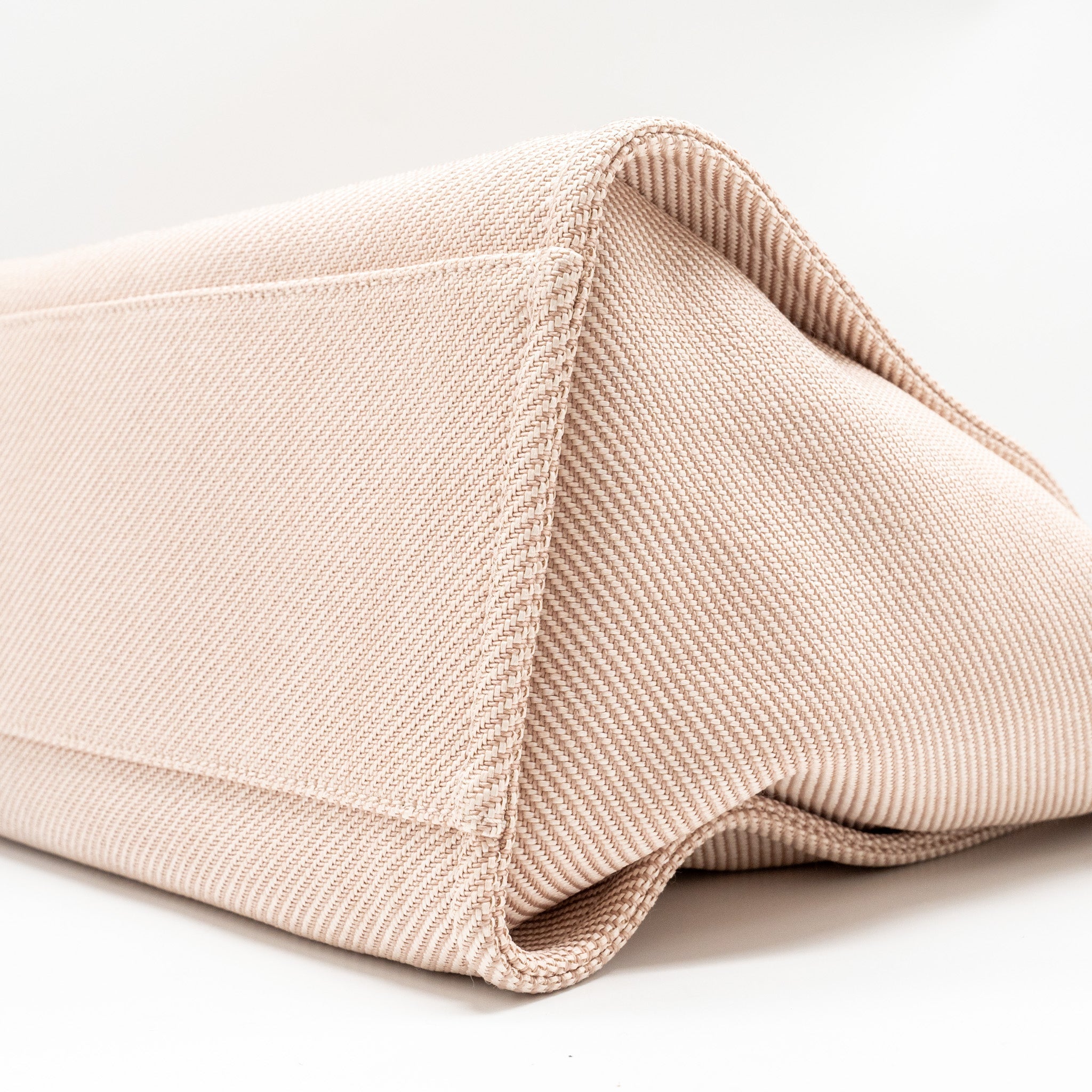 CHANEL DEAUVILLE TOTE BAG CANVAS LIGHT PINK LGHW