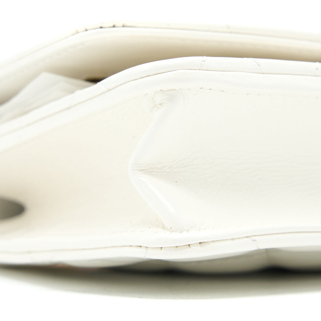 CHANEL 23P TOP HANDLE WALLET ON CHAIN CALFSKIN WHITE/MULTICOLOUR BRUSHED GHW (MICROCHIP)