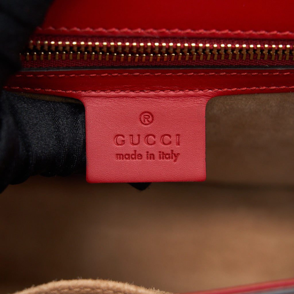 GUCCI SMALL SYLVIE BAG RED WITH GHW