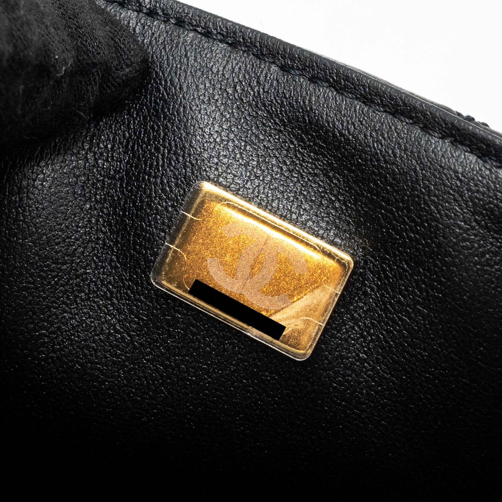 CHANEL MINI 2.55 REISSUE FLAP BAG AGED CALFSKIN BLACK GHW (MICROCHIP)