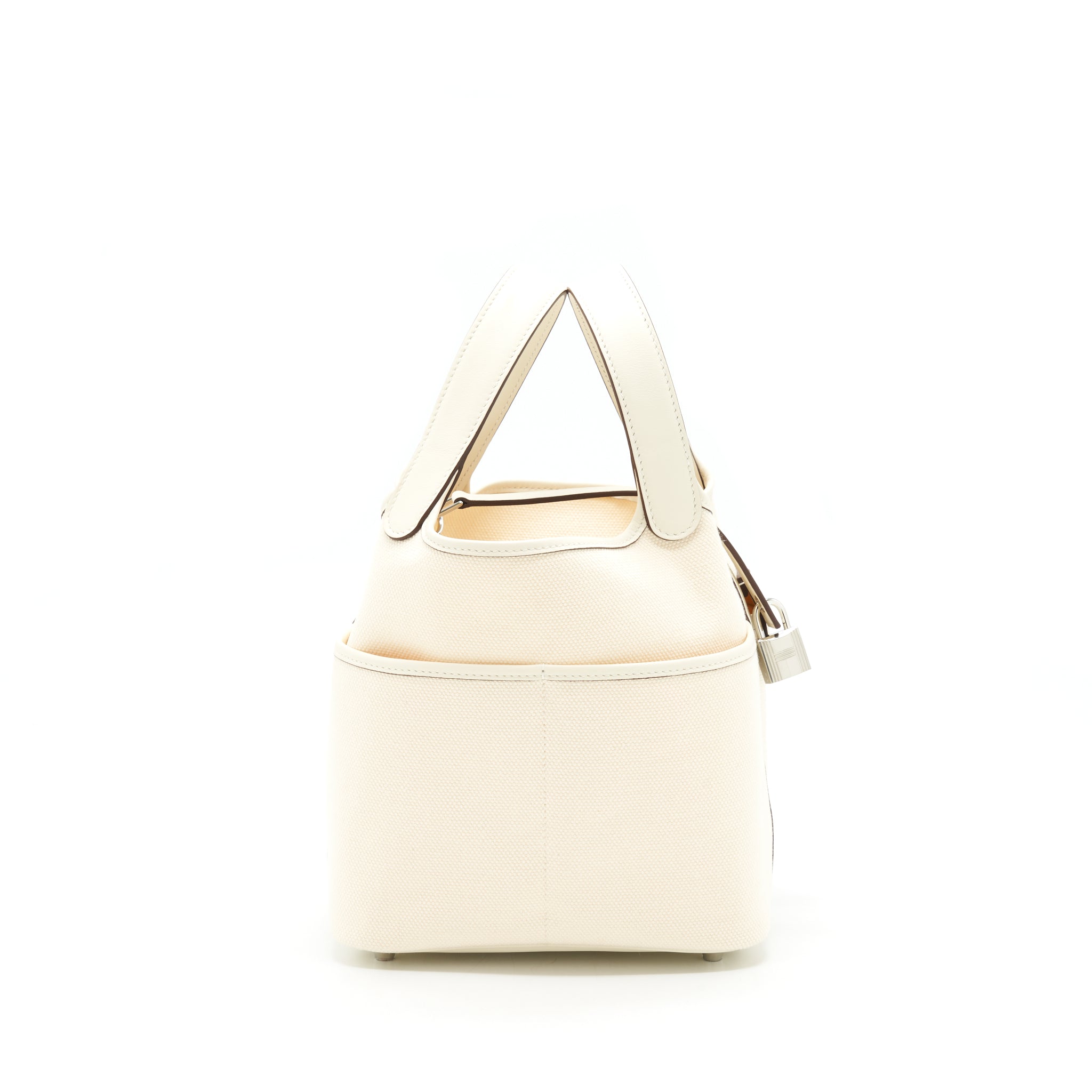 HERMES PICOTIN CARGO 18 SWIFT/TOILE CANVAS ECRU NATA SHW