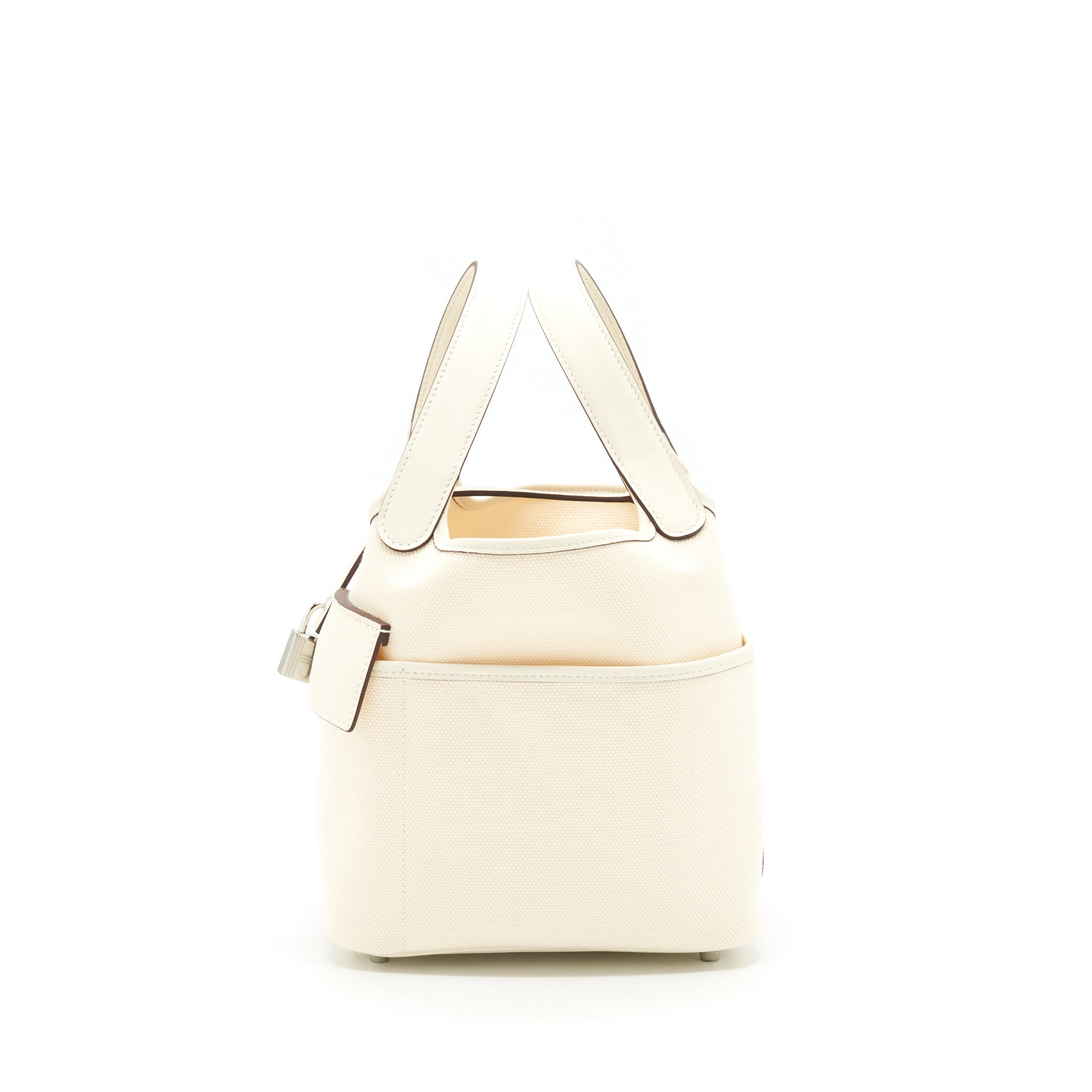 HERMES PICOTIN CARGO 18 SWIFT/TOILE CANVAS ECRU NATA SHW